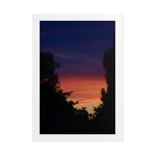 Sunset Silhouette Photography Poster