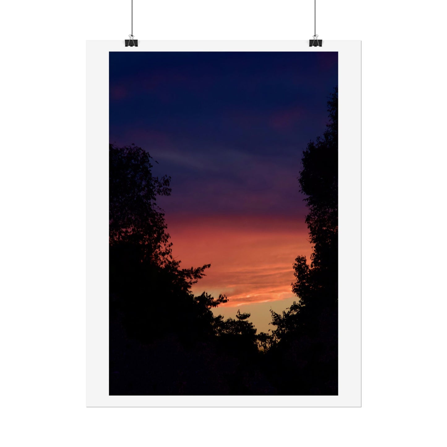Sunset Silhouette Photography Poster