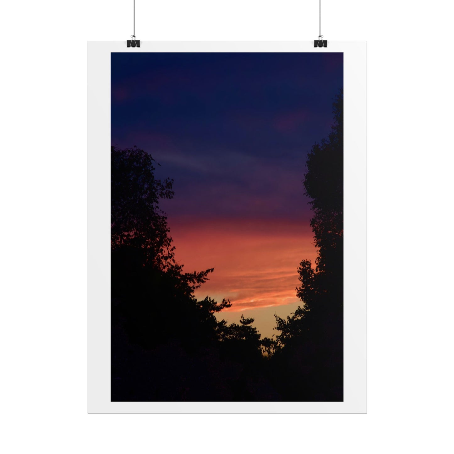 Sunset Silhouette Photography Poster