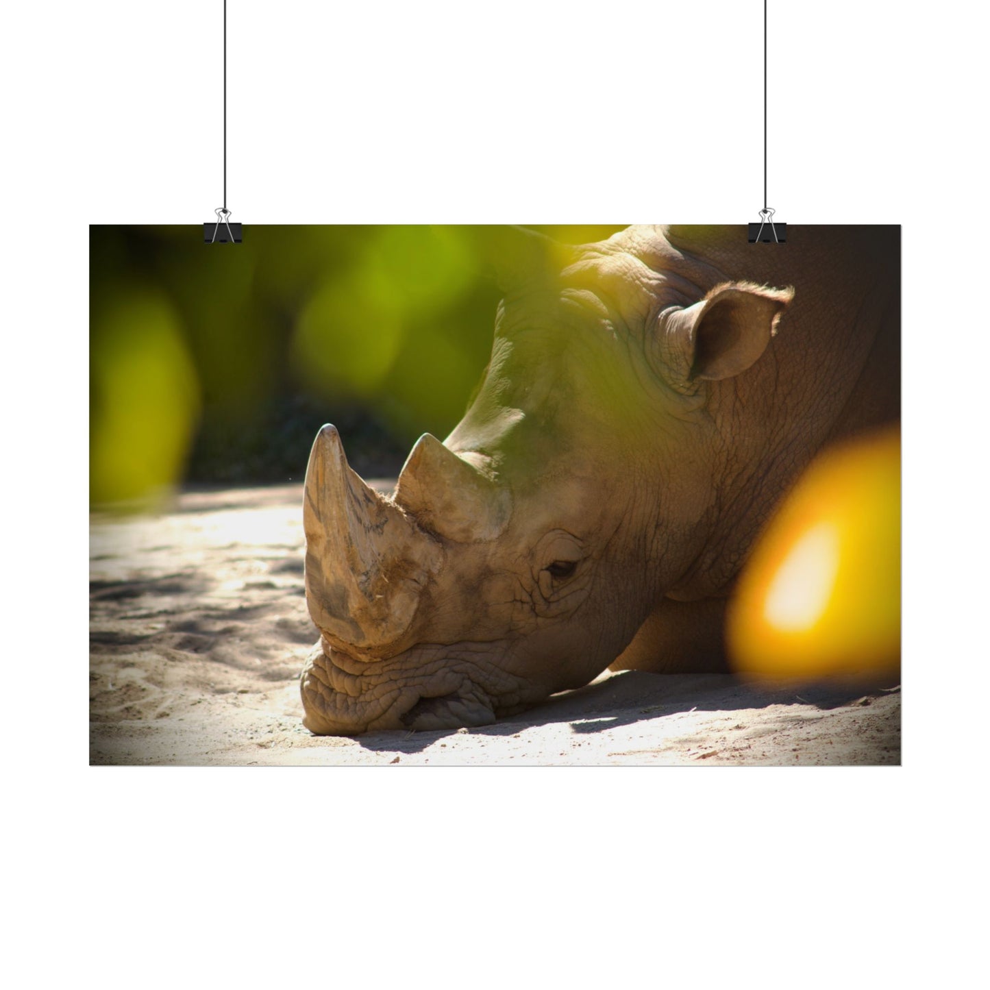 Rhino Photography Poster