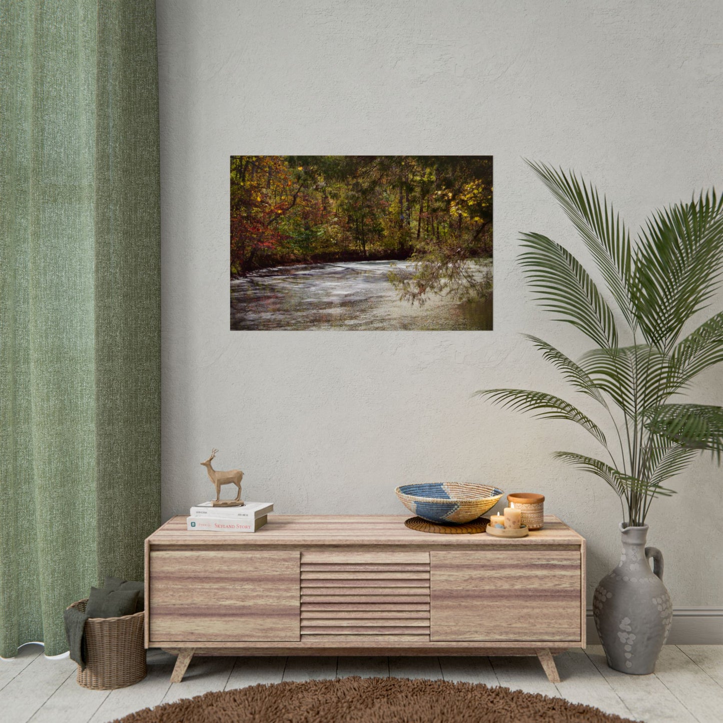 Autumn Serenity Rolled Posters - Nature Wall Art for Cozy Living Spaces