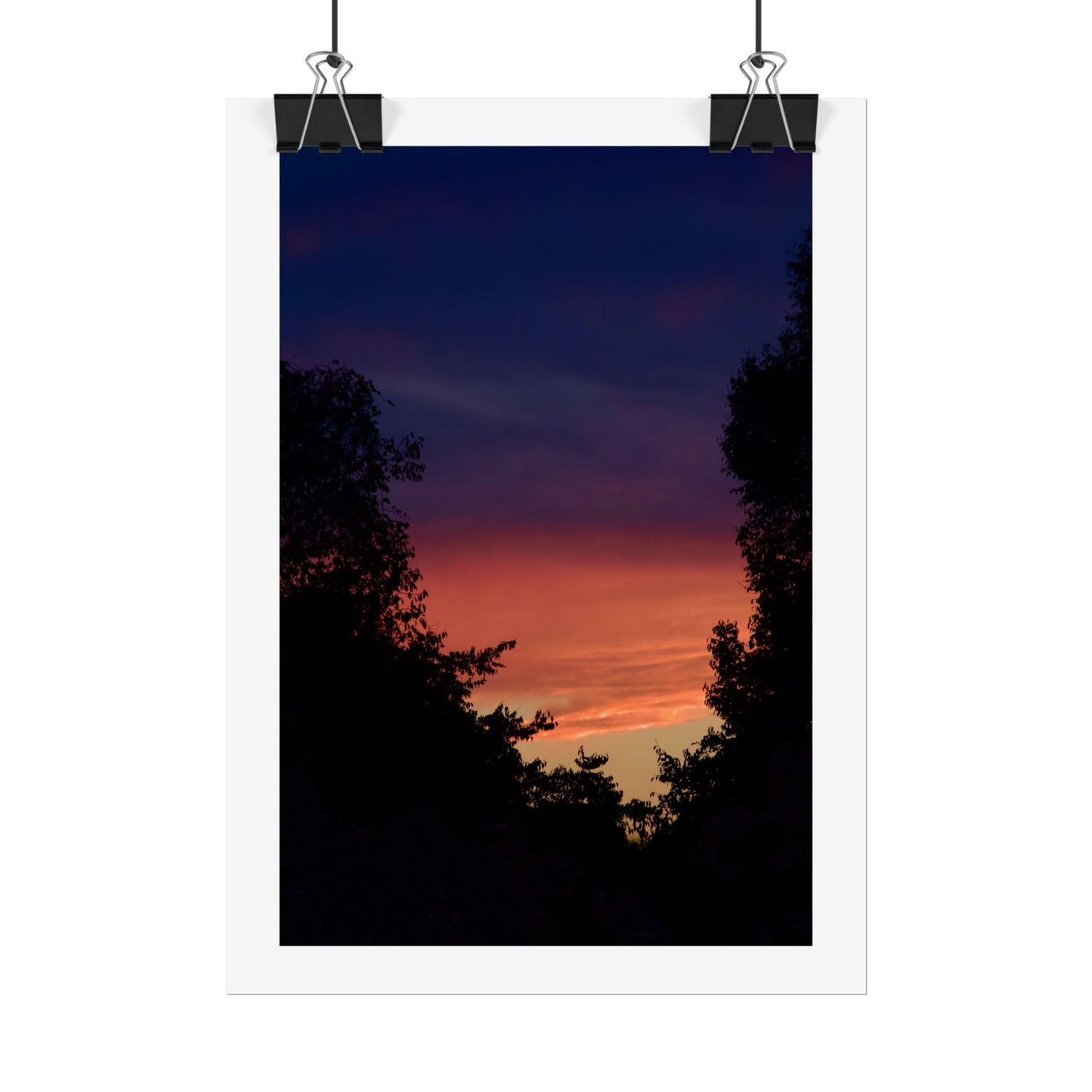 Sunset Silhouette Photography Poster