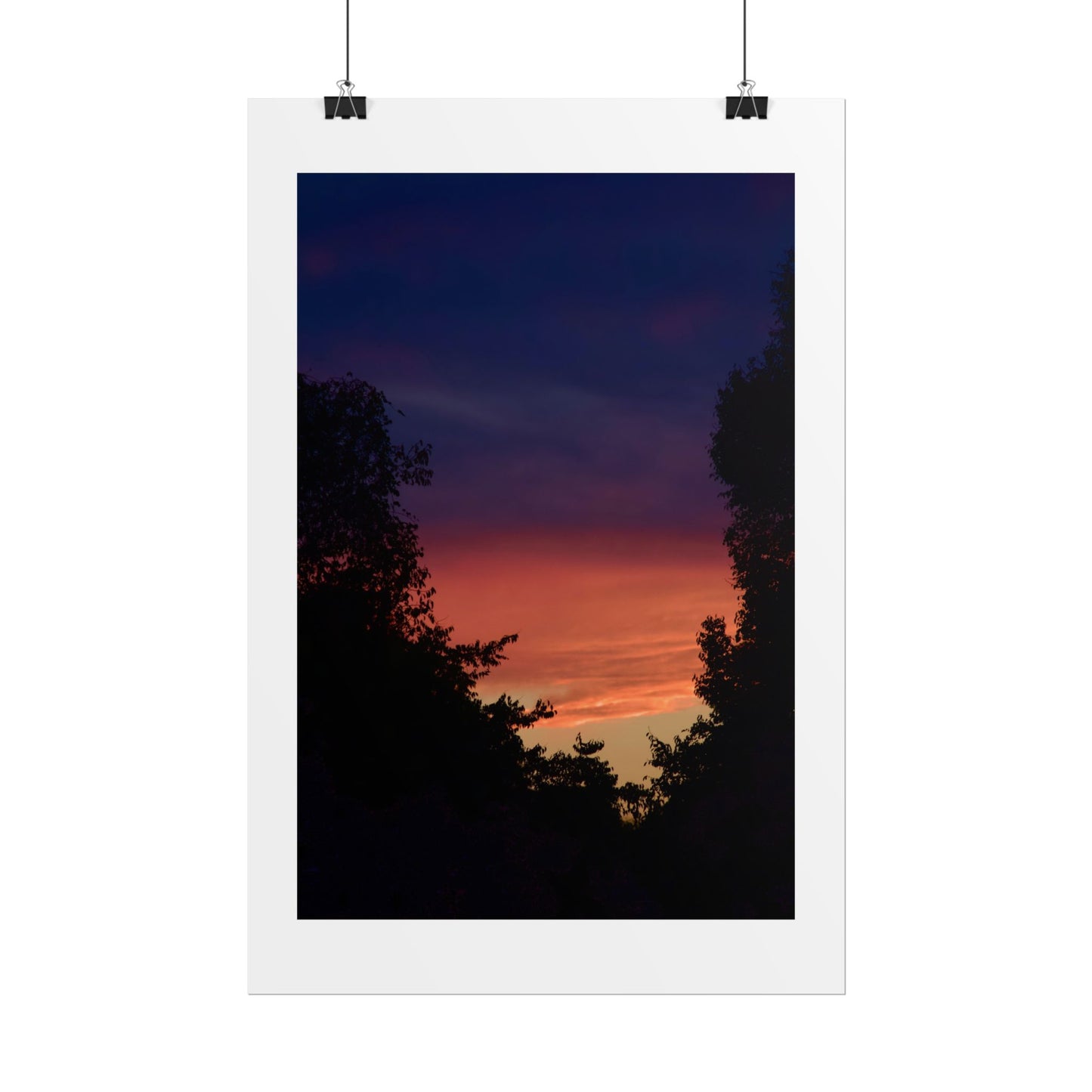 Sunset Silhouette Photography Poster
