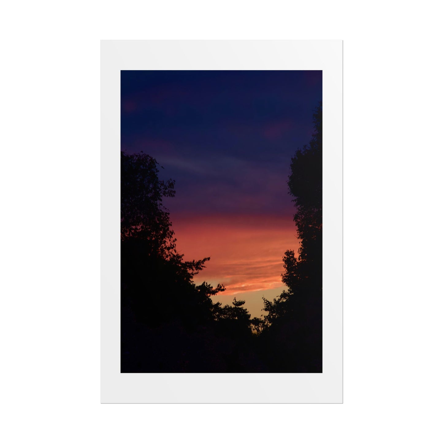 Sunset Silhouette Photography Poster