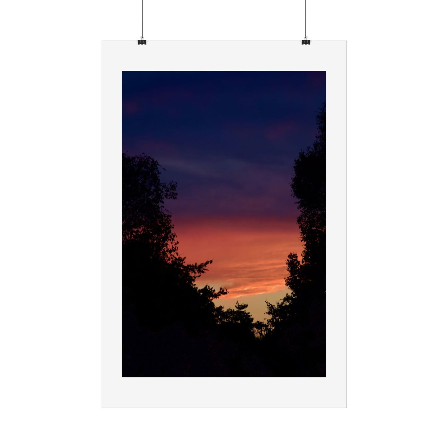 Sunset Silhouette Photography Poster