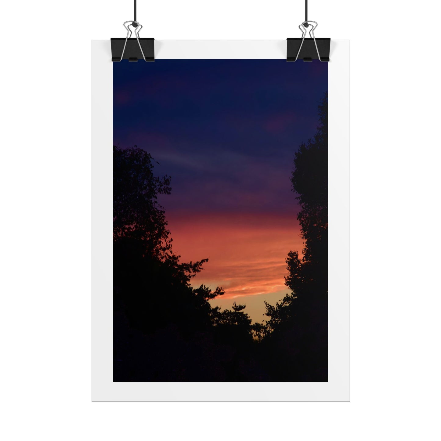 Sunset Silhouette Photography Poster